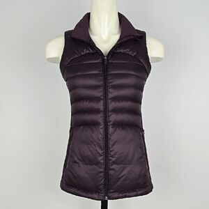 lululemon down for a run Purple Puffer Vest
